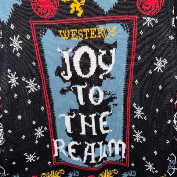 HBO Game Of Thrones Joy To The Realm Holiday Christmas Sweater Sz M - Picture 4 of 7